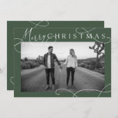 Modern Merry Christmas Photo Card Feestdagenkaart (Voorkant / Achterkant)