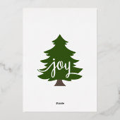 Modern Merry Christmas Photo Silver Foil Kaart (Achterkant)