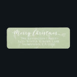 Modern Merry Christmas Pine Script Typografie Etiket<br><div class="desc">Modern Merry Christmas Pine Simple Script Typography Adresetiketten Stuur uw vakantiegroeten in stijl met deze chique, klassieke labels. Een zacht patroon van witte pijnboomtakken rust zacht op een zachte wintergroene achtergrond. Eenvoudig aan te passen met tekst, lettertypen en kleuren. Creëer door Zazzle pro designer BK Thompson exclusief voor Kate’s Creations;...</div>