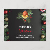 Modern Merry Christmas postercard  Briefkaart (Voorkant)