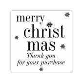 Modern Merry Christmas purchase note Zelfinktende Stempel (Design)