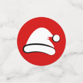 Modern Merry Christmas Santa Hat Table Confetti (Kleine voorkant)