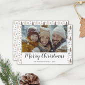 Modern Merry Christmas Script Foto Christmas Kaart