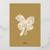 Modern Merry Christmas Silver Rendier Folie Kaart (Achterkant)