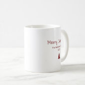 Modern Merry Christmas Simple Evergreen Tree Koffiemok (Voorkant rechts)