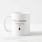 Modern Merry Christmas Simple Evergreen Tree Koffiemok (Links)