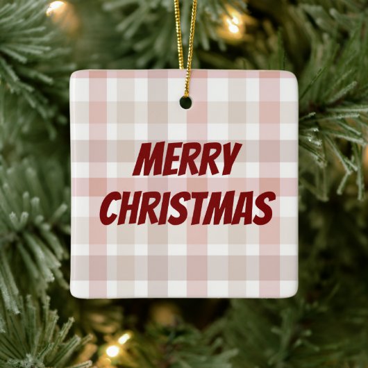 Modern Merry Christmas Text | Christmas Ornament (Boom)