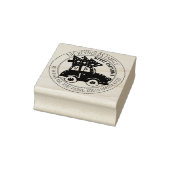 Modern Merry Christmas Tree auto retouradres Rubberstempel (Stempel)