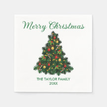 Modern Merry Christmas Tree Ornamenten papier