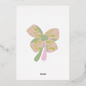 Modern Merry Christmas Trees Gold Foil Kaart (Achterkant)