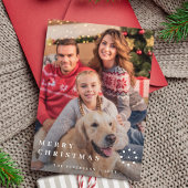 Modern Merry Christmas vijf foto's minimalistisch Feestdagenkaart