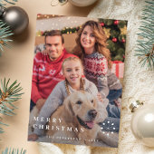 Modern Merry Christmas vijf foto's minimalistisch Feestdagenkaart