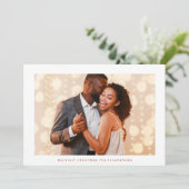 Modern Merry Christmas Wit Rood Foto Lijst Feestdagenkaart (Staand voorkant)