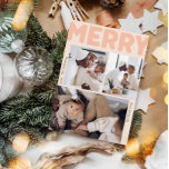 Modern Merry Coral Jaar in de Review Verticaal 3 F Feestdagenkaart<br><div class="desc">Stuur dit vakantieseizoen hartelijke wensen met dit bijzondere en leuke, vrolijke koraaljaar in review verticaal 3 foto vakantiekaart. Het eenvoudige en minimalistische ontwerp bevat boho-geïnspireerde elementen in lichtroze, pastelkoraal, salie groen, blush en perzikkleur. Vier de feestelijke geest van december, dit ontwerp brengt een vrolijke en leuke touch aan elke gelegenheid....</div>