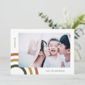 Modern Merry Earth Tones Kerstmis Kaart (Staand voorkant)