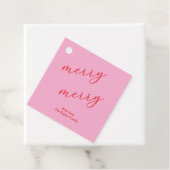 Modern Merry Elegant Script Feestelijke Gift Label (In situ)