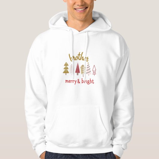 Modern Merry en Bright Family Matching Hoodie (Voorkant)