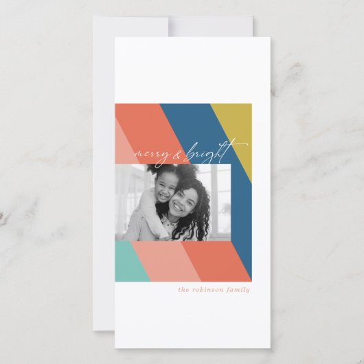 Modern Merry en Bright Flat Kaart (Voorkant)