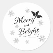 Modern Merry en Bright Kerst stickers (Voorkant)