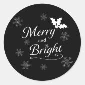 Modern Merry en Bright Kerst stickers (Voorkant)