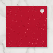 Modern Merry en Bright Red Holiday Bedankjes Labels (Achterkant)