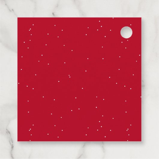 Modern Merry en Bright Red Holiday Bedankjes Labels (Achterkant)
