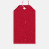 Modern Merry en Bright Red Holiday Cadeaulabel (Achterkant)