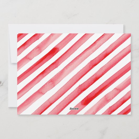 Modern Merry en Bright Red Minimal Feestdagenkaart (Achterkant)