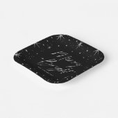 Modern Merry en Bright Script Black Holiday Papieren Bordje (Gebogen)