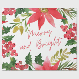 Modern Merry en helder script wrapping papier