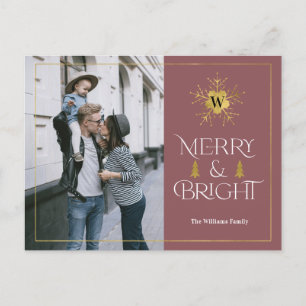  Modern Merry en heldere, eenvoudige kerstfoto Po Briefkaart