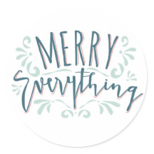 Modern Merry Everything Brush Swirl Sticker