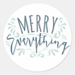 Modern Merry Everything Brush Swirl Sticker