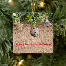 Modern Merry Farmhouse Kerstmis Rustic Burlap