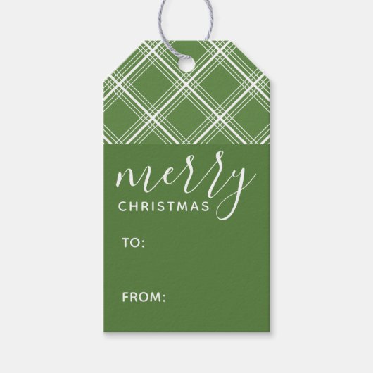 Modern Merry Green Pset Mod Cadeaulabel (Voorkant)