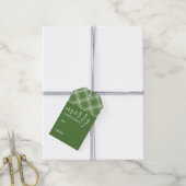 Modern Merry Green Pset Mod Cadeaulabel (Met Touw)