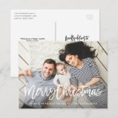 Modern Merry Holiday-fotokaart Feestdagenkaart (Voorkant / Achterkant)