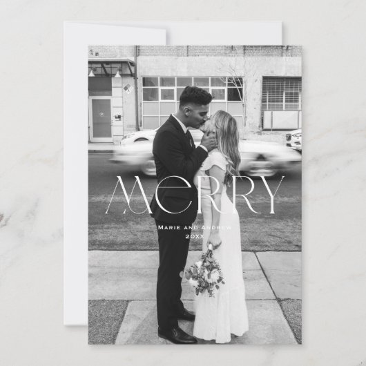 Modern Merry Holiday ontwerp Feestdagenkaart (Voorkant)