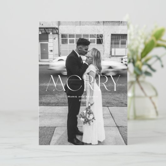 Modern Merry Holiday ontwerp Feestdagenkaart (Staand voorkant)