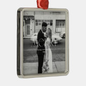 Modern Merry Holiday ontwerp Metalen Ornament (Rechts)