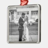 Modern Merry Holiday ontwerp Metalen Ornament (Links)