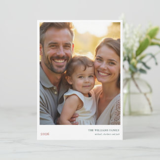 Modern Merry Holiday Photo Card Feestdagenkaart