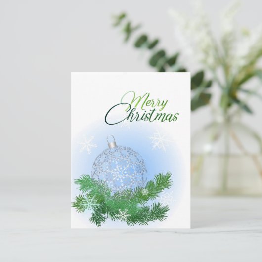 Modern Merry kerst Corporate Greeting Feestdagenkaart (Staand voorkant)