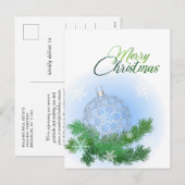 Modern Merry kerst Corporate Greeting Feestdagenkaart (Voorkant / Achterkant)