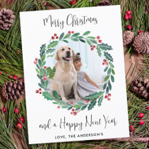 Modern Merry kerst Greenery Wreatfoto