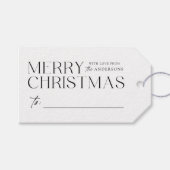 Modern Merry KerstBlack Cadeaulabel (Voorkant (Horizontaal))