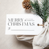 Modern Merry KerstBlack Cadeaulabel