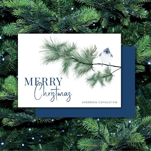 Modern Merry KerstBluebird Business Feestdagenkaart