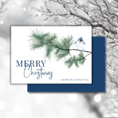 Modern Merry KerstBluebird Business Feestdagenkaart