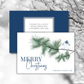 Modern Merry KerstBluebird Business Feestdagenkaart